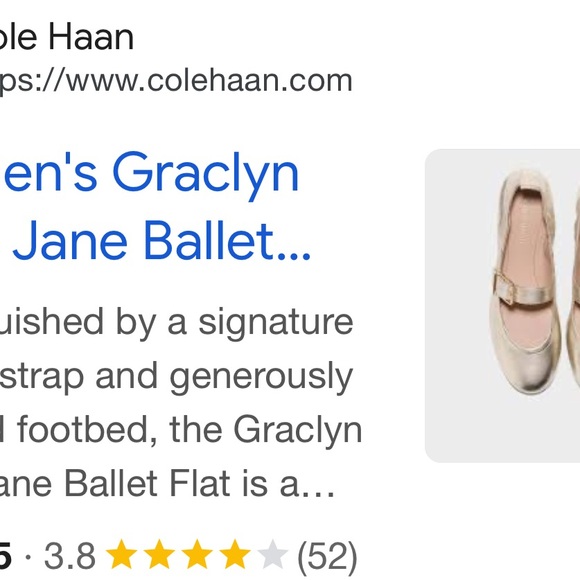 Cole Haan Yvette ballet flat Women's Shimmering Gold Loafers - Picture 11 of 11